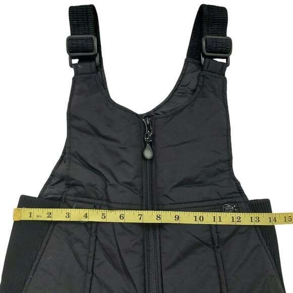 Rawik Ski Snow Bibs Overalls Youth Medium Black Unisex Insulated Winter Nylon - Picture 9 of 12